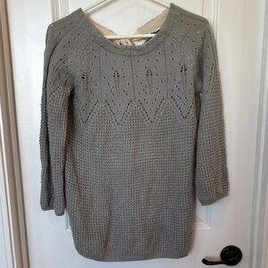 Charming Charlie Light Gray Knit Top